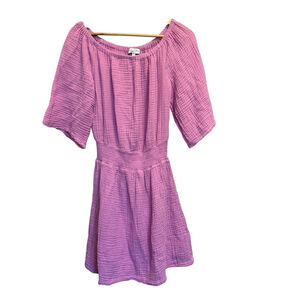 Michael Stars Smocked Waist Pink Dress Small